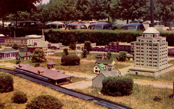 Miniature City at Clinch Park - Old Postcard View (newer photo)